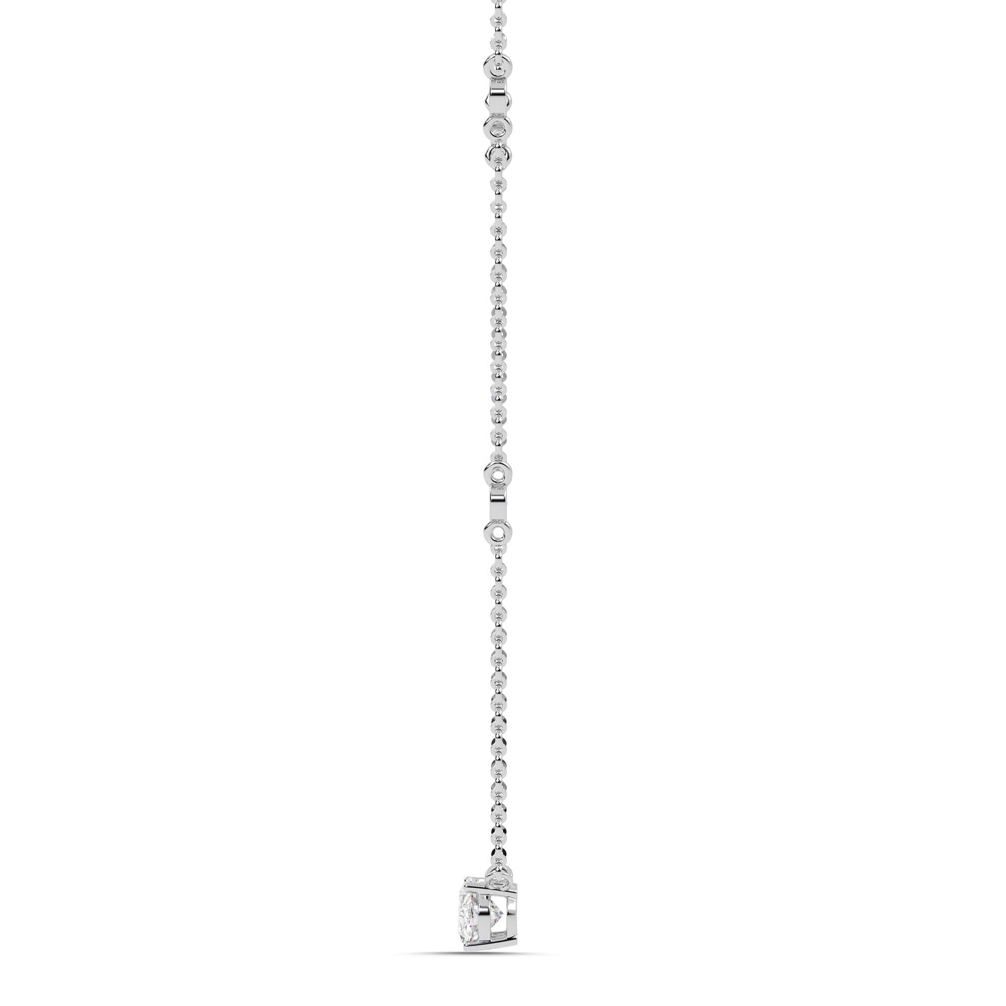 1.30cttw Lab-Grown Oval Diamond Station Necklace