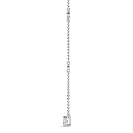 1.10cttw Lab-Grown Radiant and Round Diamond Station Necklace