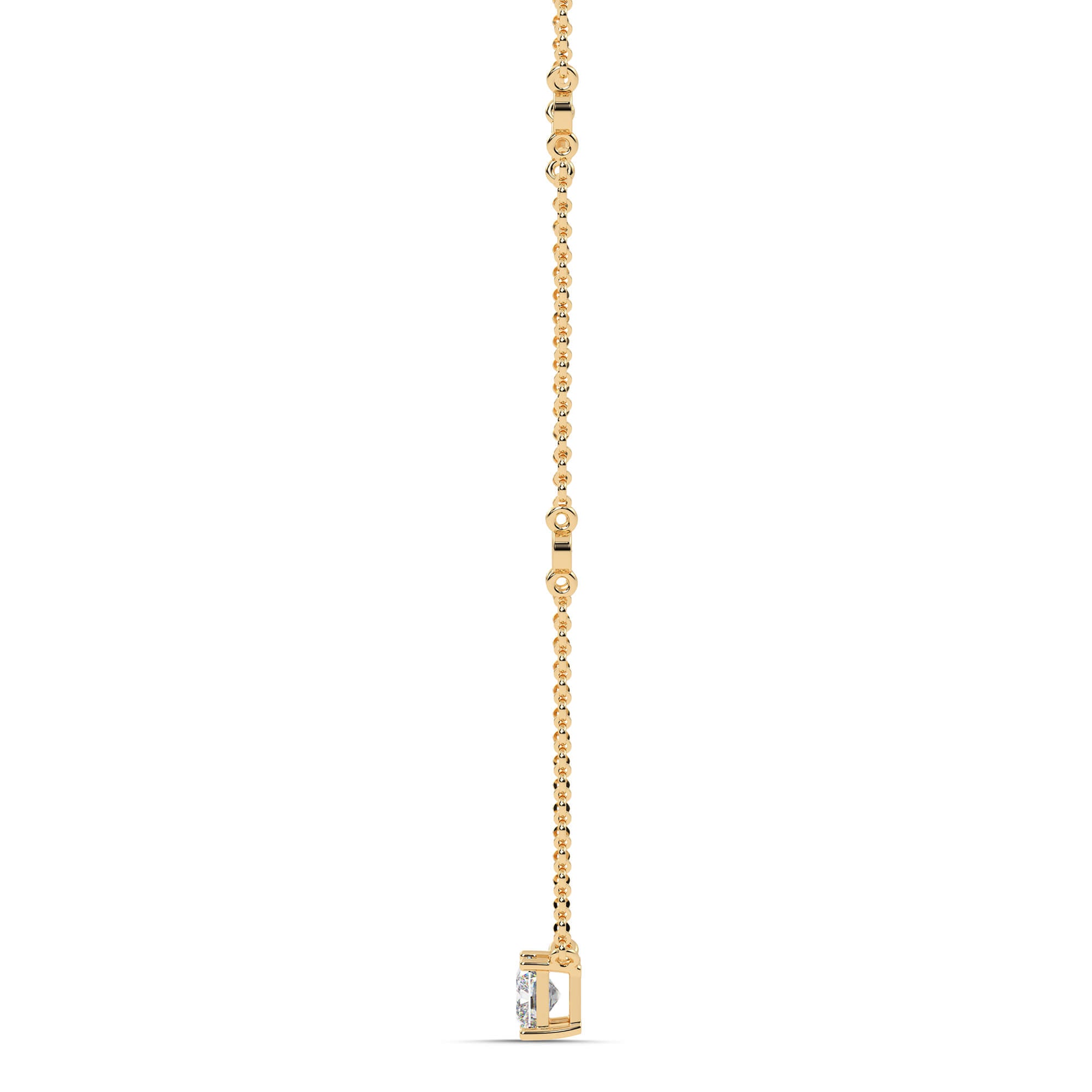 1.10cttw Lab-Grown Radiant and Round Diamond Station Necklace
