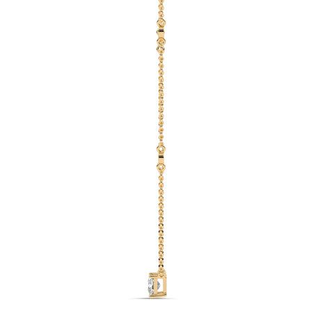 1.10cttw Lab-Grown Radiant and Round Diamond Station Necklace