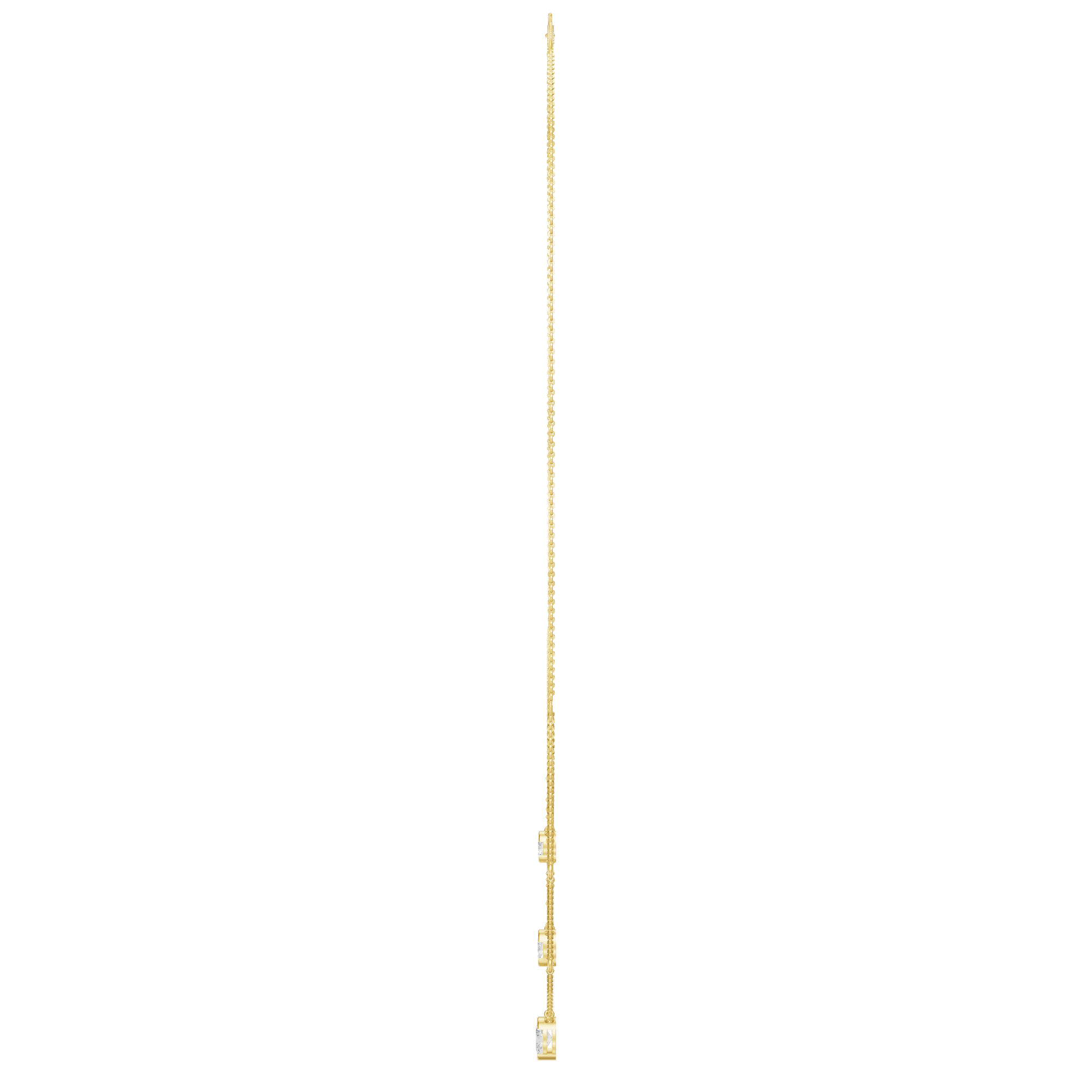 2.00cttw Lab-Grown Oval & Round Diamond Multi-Strand Necklace