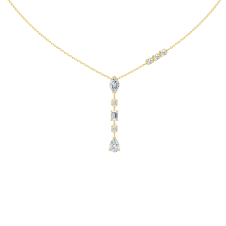 1.80cttw Mixed-Shape Diamond Lariat Drop Necklace