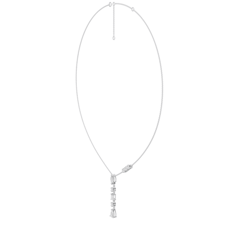 1.80cttw Mixed-Shape Diamond Lariat Drop Necklace