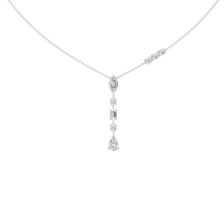 1.80cttw Mixed-Shape Diamond Lariat Drop Necklace