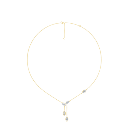 2.15cttw Lab-Grown Marquise Diamond Cascade Drop Necklace