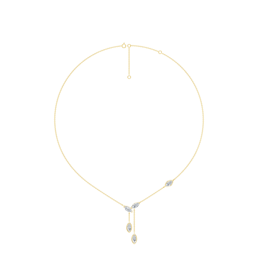 2.15cttw Lab-Grown Marquise Diamond Cascade Drop Necklace