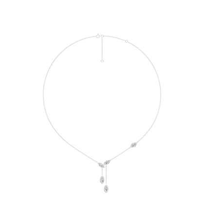 2.15cttw Lab-Grown Marquise Diamond Cascade Drop Necklace