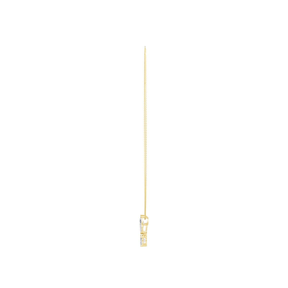 4.50cttw Lab-Grown Oval & Marquise Two-Stone Drop Pendant Necklace