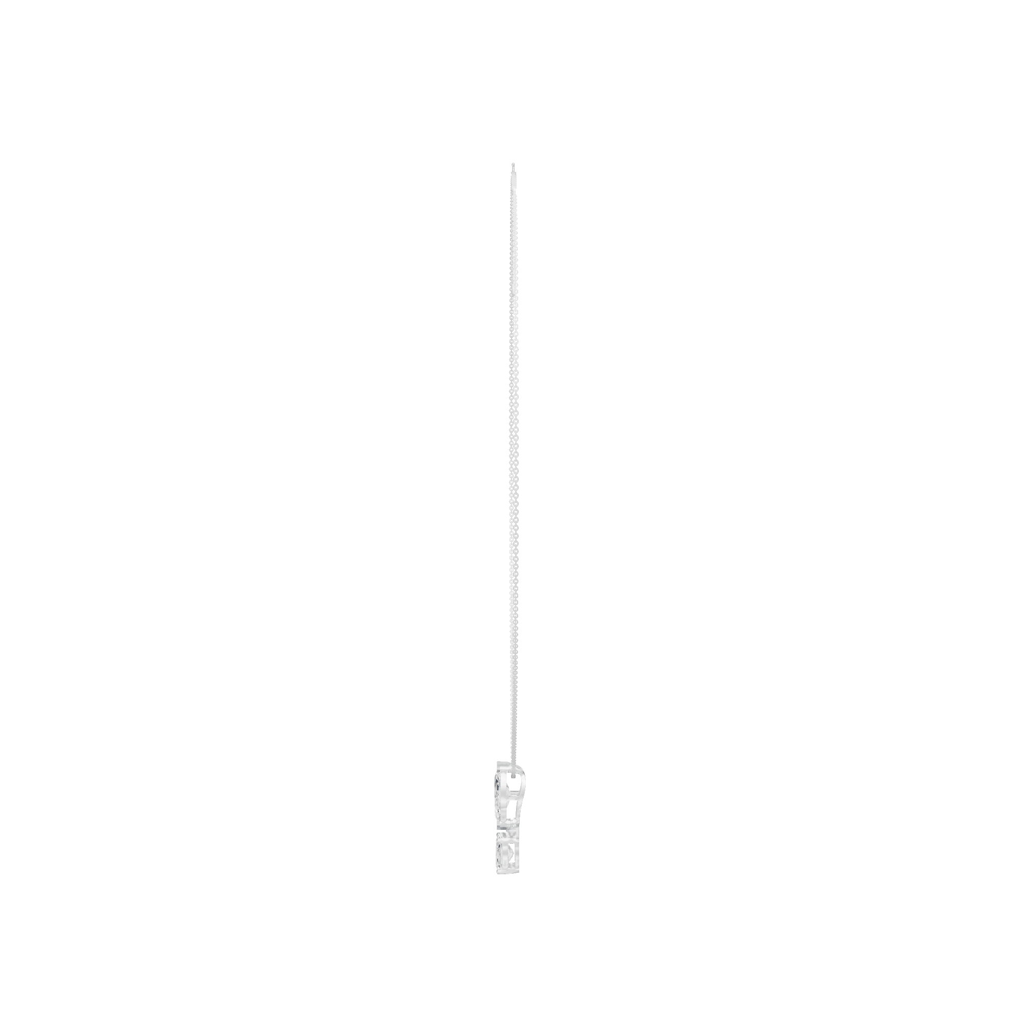 4.50cttw Lab-Grown Oval & Marquise Two-Stone Drop Pendant Necklace