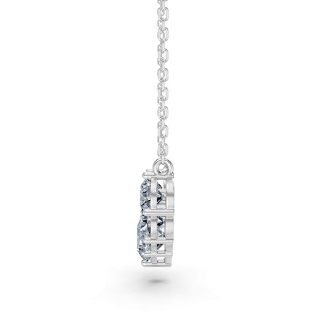 3.70cttw Lab-Grown Graduated Round Diamond Journey Bar Necklace