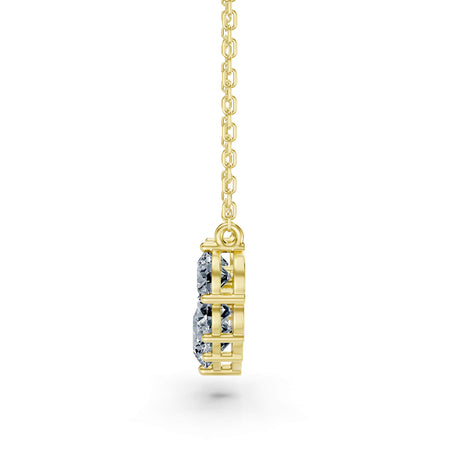 3.70cttw Lab-Grown Graduated Round Diamond Journey Bar Necklace