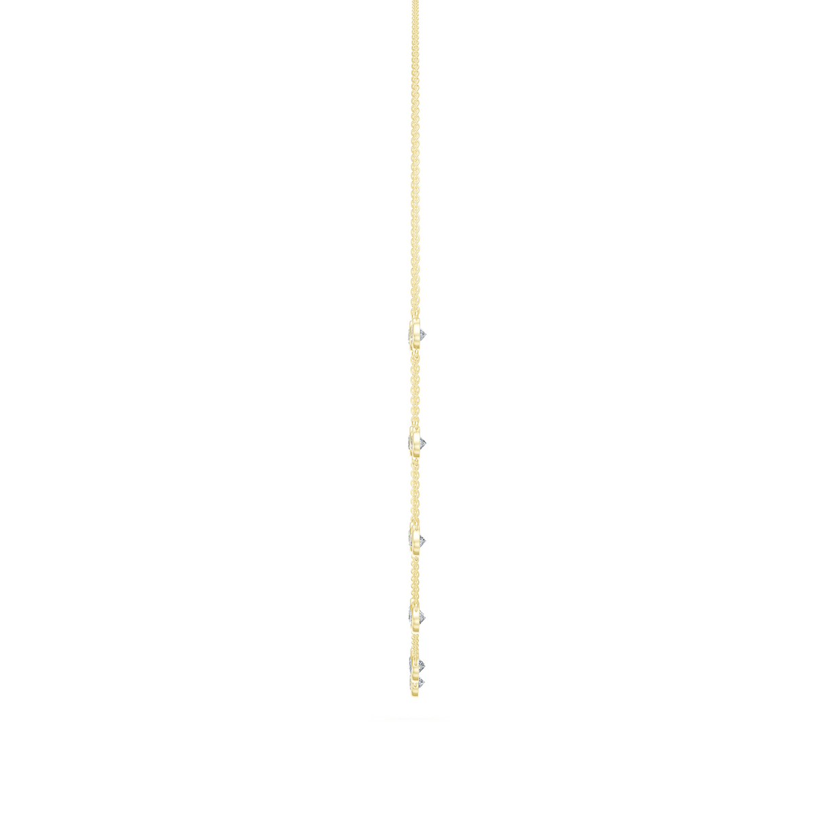 3.50cttw Lab-Grown Round Diamond Bezel Station Necklace