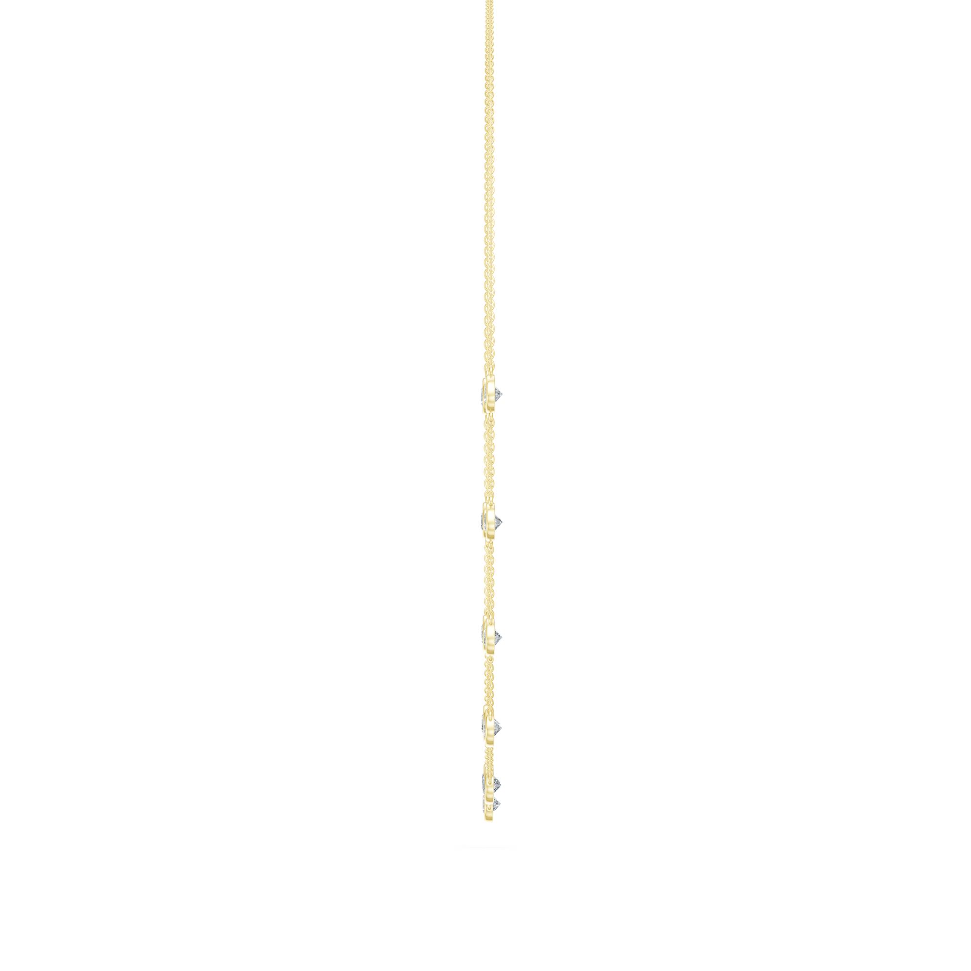 3.50cttw Lab-Grown Round Diamond Bezel Station Necklace