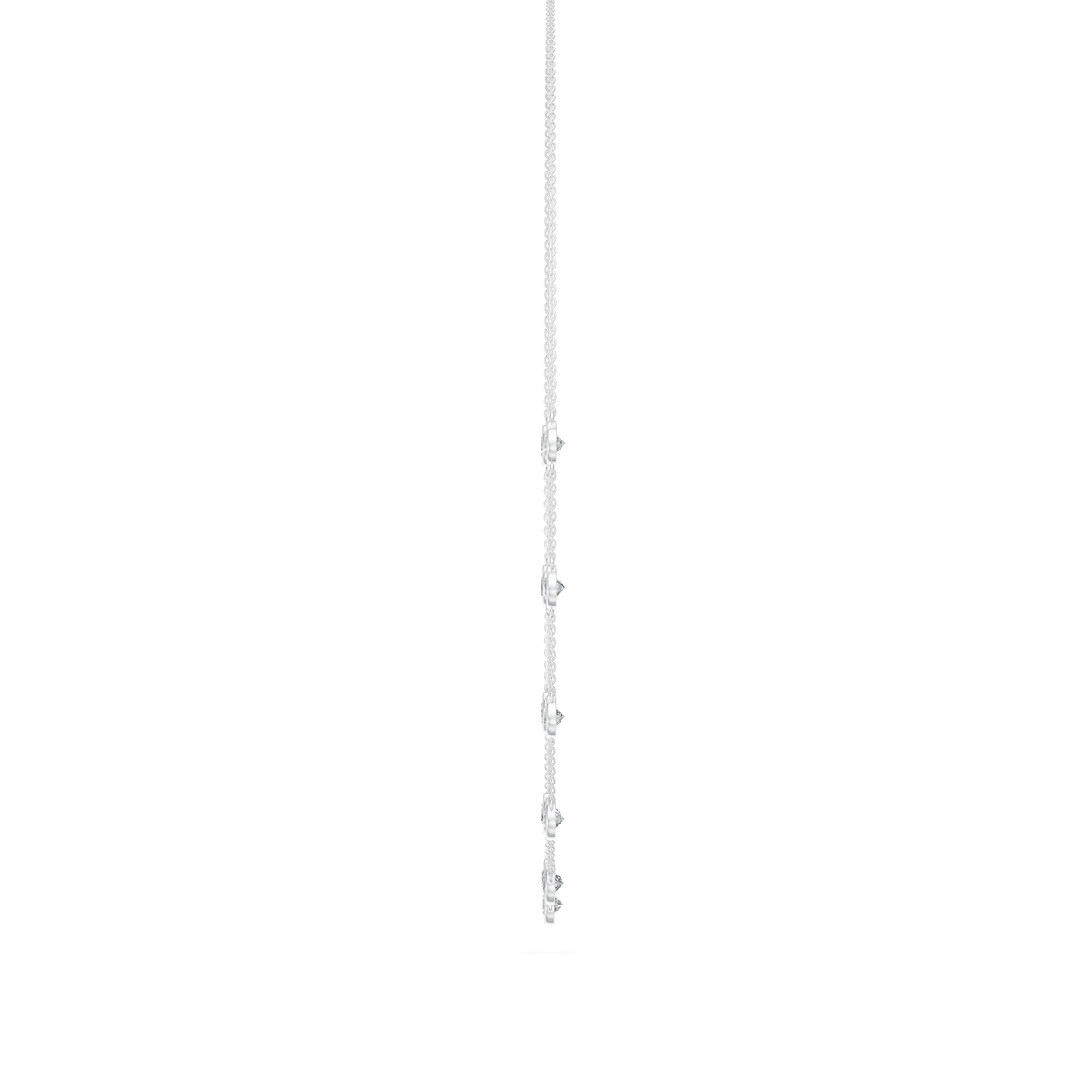 3.50cttw Lab-Grown Round Diamond Bezel Station Necklace