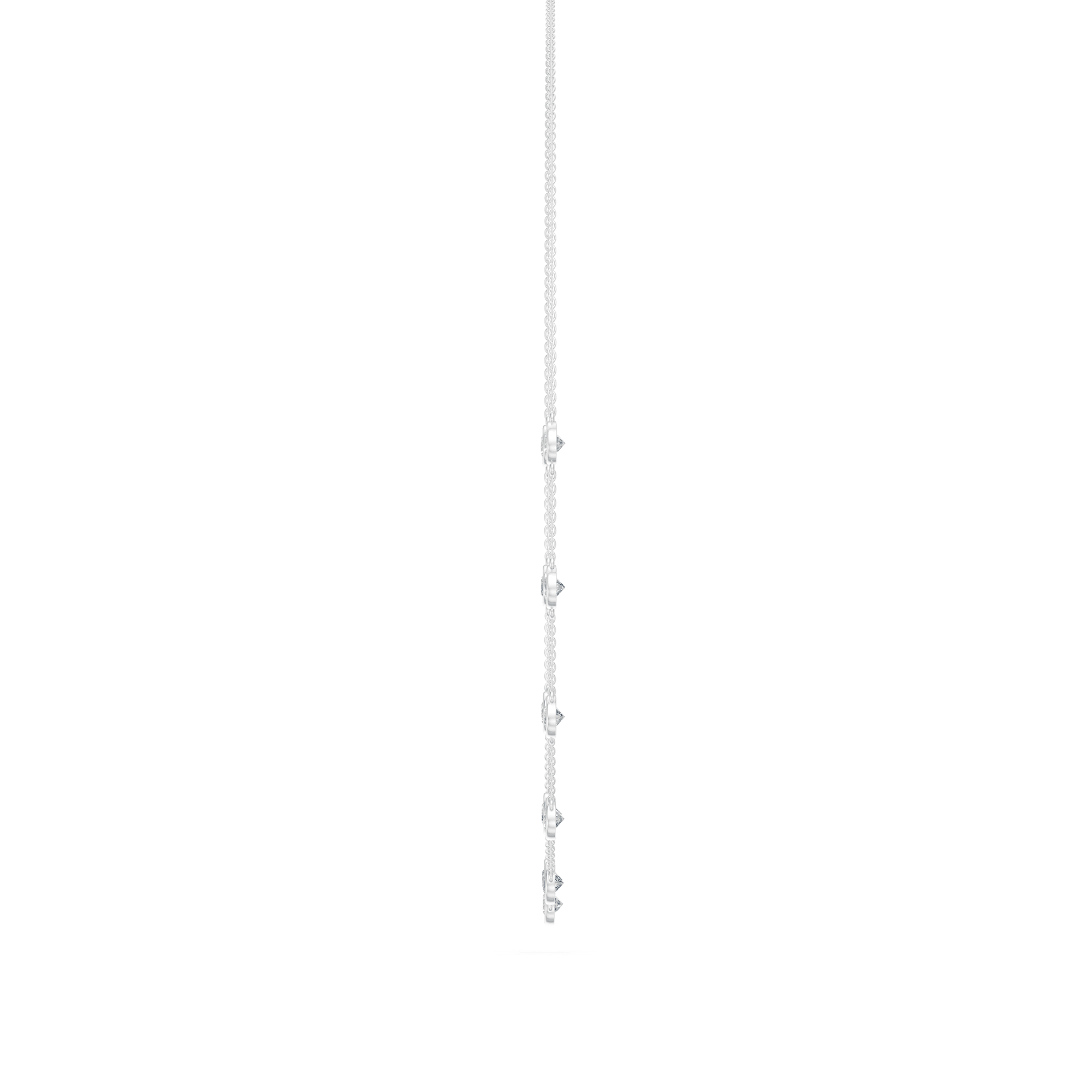 3.50cttw Lab-Grown Round Diamond Bezel Station Necklace