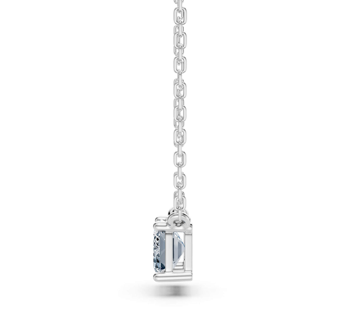 2.00ct East-West Emerald Cut Lab-Grown Diamond Solitaire Necklace
