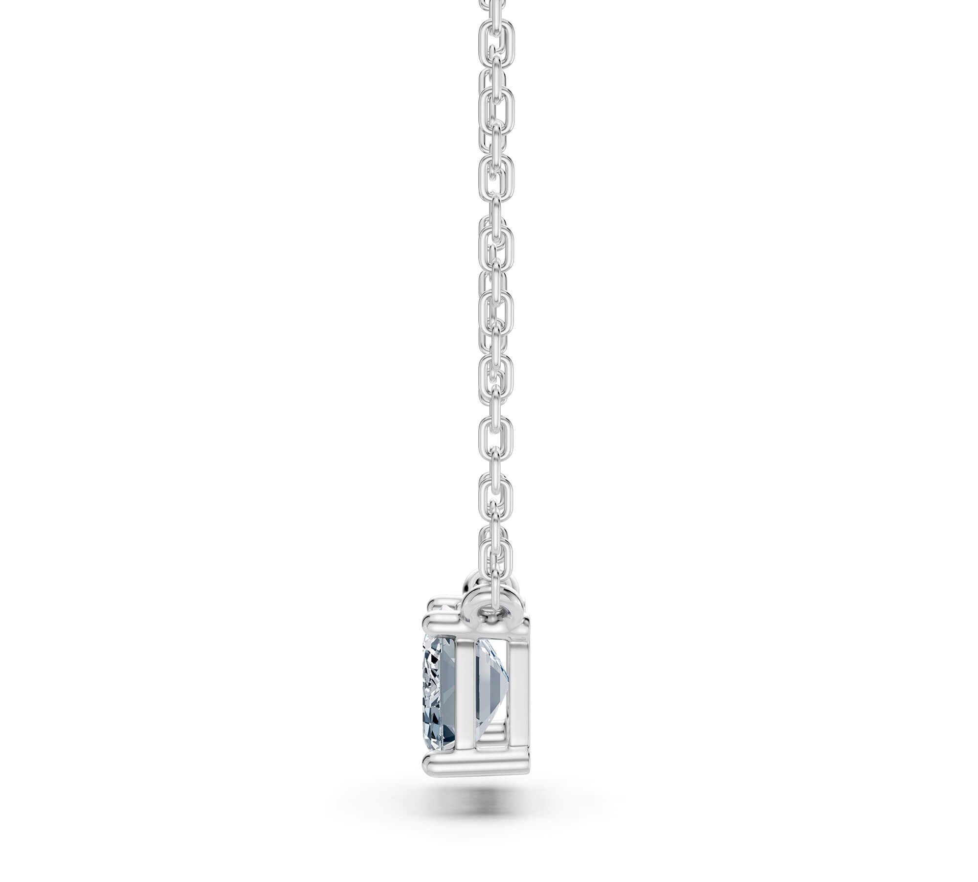 2.00ct East-West Emerald Cut Lab-Grown Diamond Solitaire Necklace