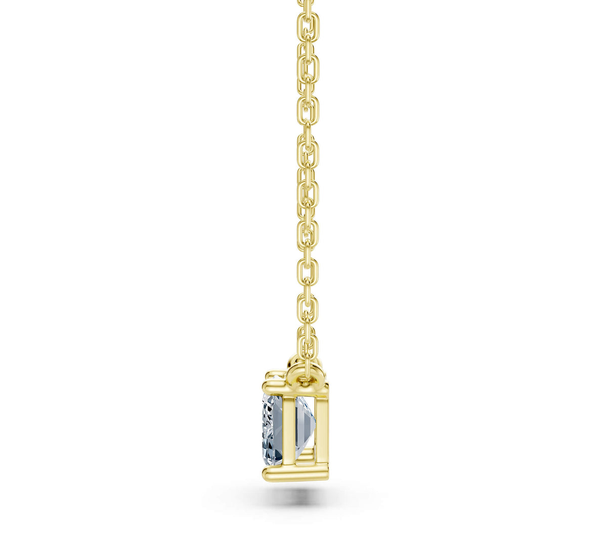 2.00ct East-West Emerald Cut Lab-Grown Diamond Solitaire Necklace