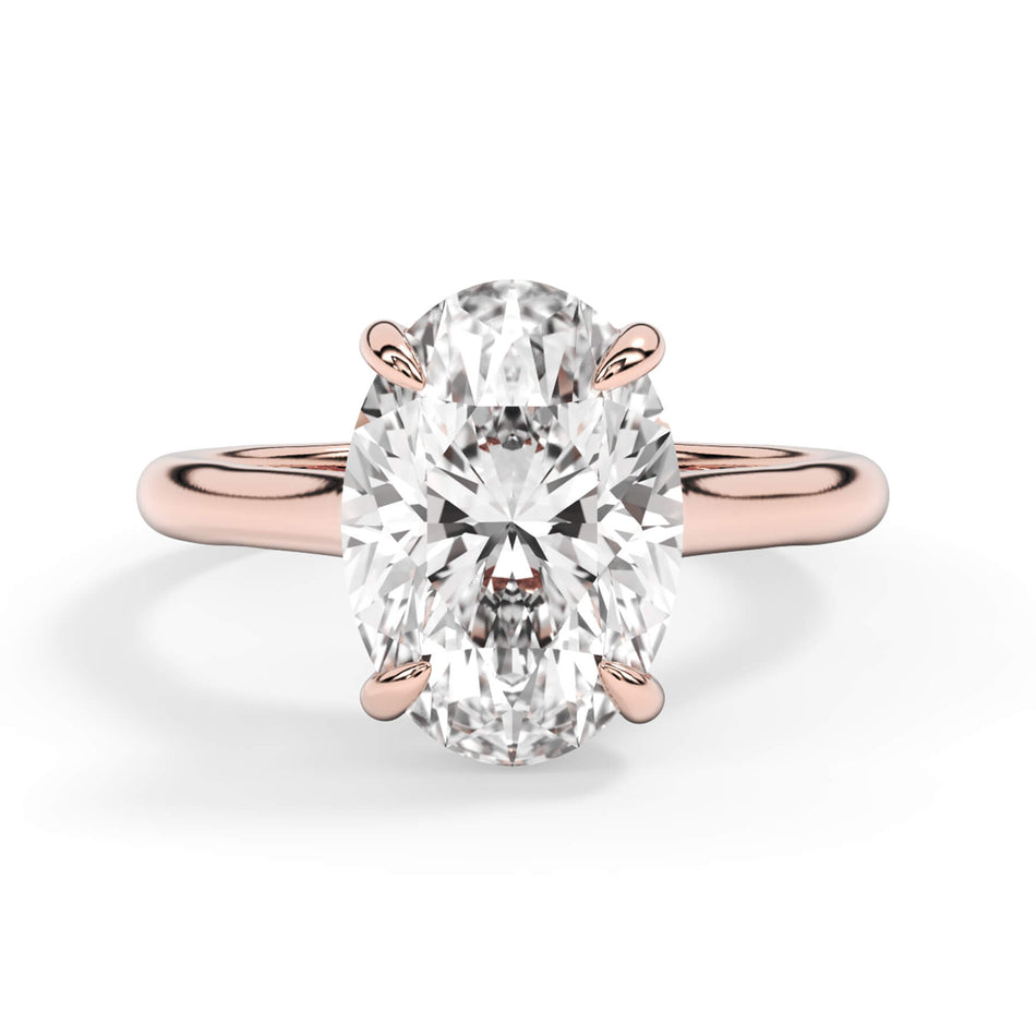 Dainty Trellis Solitaire Engagement Ring Setting