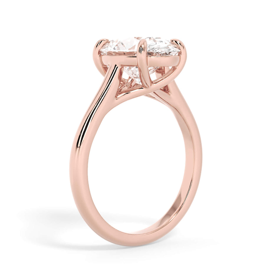 Dainty Trellis Solitaire Engagement Ring Setting