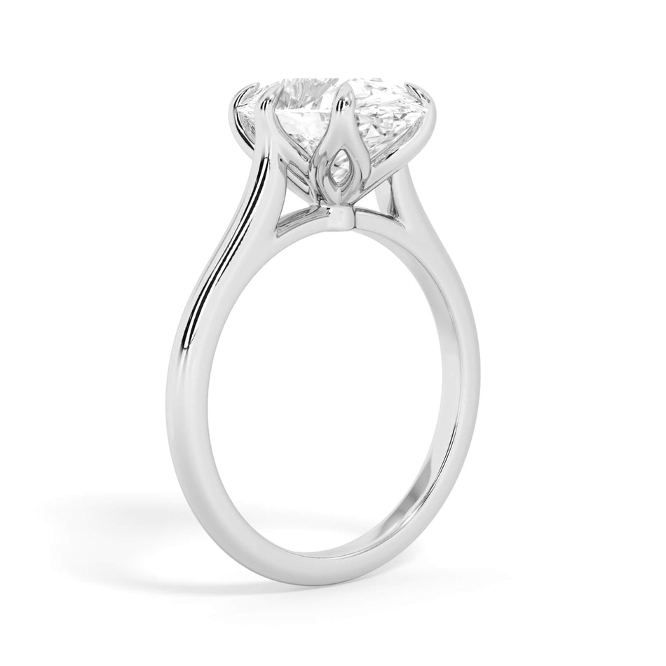 Petal Basket Solitaire Engagement Ring Setting