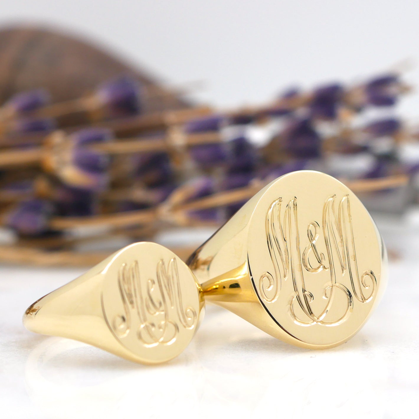 matching-signet-ring-monogram-set