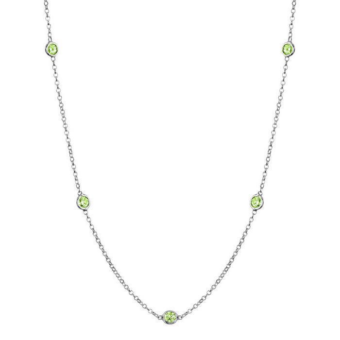 Peridots Station Necklace Necklaces deBebians 