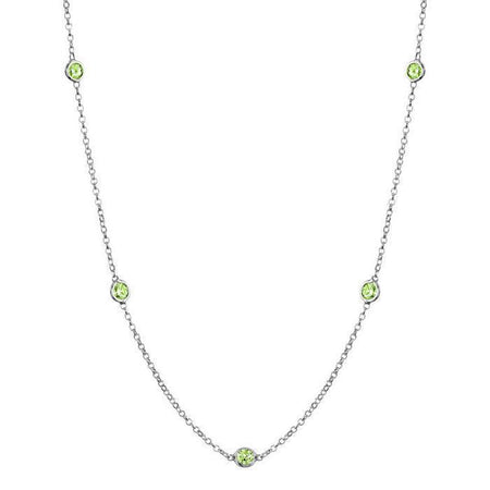 Peridots Station Necklace Necklaces deBebians 