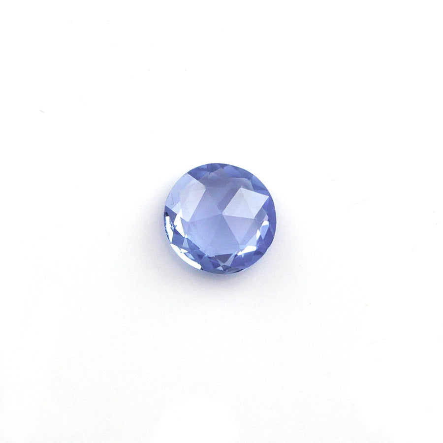 0.72ct 5.7mm Rose Cut Light Blue Sapphire