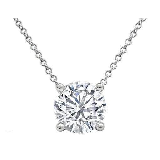 Prong or Bezel Set Diamond Solitaire Pendant GIA Certified Solitaire Necklaces deBebians 