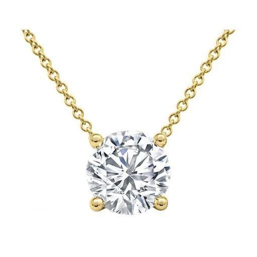 Prong or Bezel Set Diamond Solitaire Pendant GIA Certified Solitaire Necklaces deBebians 