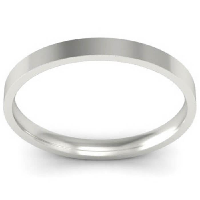 1.5 mm Flat Wedding Ring in 14k Plain Wedding Rings deBebians 