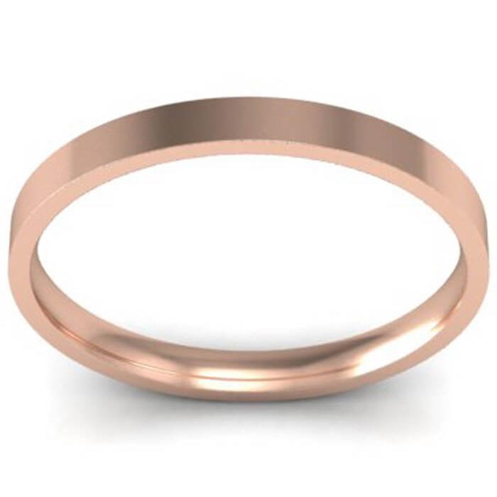 1.5 mm Flat Wedding Ring in 14k Plain Wedding Rings deBebians 