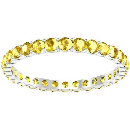 1.00 cttw Yellow Sapphire Eternity Ring Gemstone Eternity Rings deBebians 