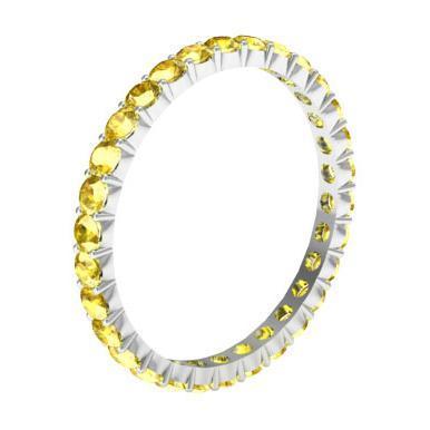 1.00 cttw Yellow Sapphire Eternity Ring Gemstone Eternity Rings deBebians 