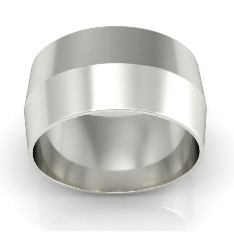 10mm Knife Edge Wedding Ring in 18k Gold Plain Wedding Rings deBebians 