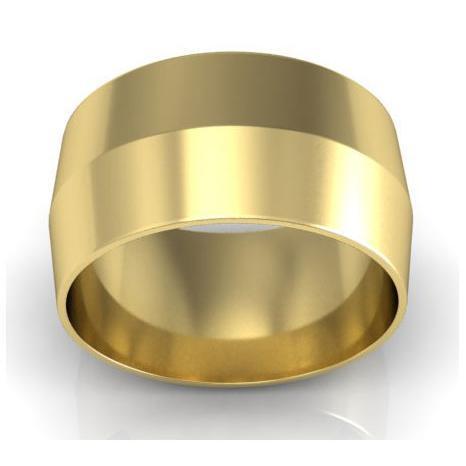 10mm Knife Edge Wedding Ring in 18k Gold Plain Wedding Rings deBebians 