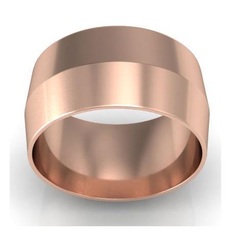 10mm Knife Edge Wedding Band in 14k Plain Wedding Rings deBebians 