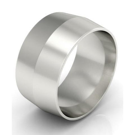 10mm Knife Edge Wedding Band in 14k Plain Wedding Rings deBebians 