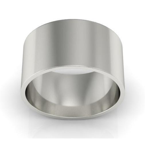 10mm Flat Wedding Ring in 18k Plain Wedding Rings deBebians 