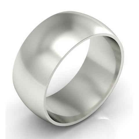 Platinum Wedding Ring Domed 10mm Platinum Wedding Rings deBebians 