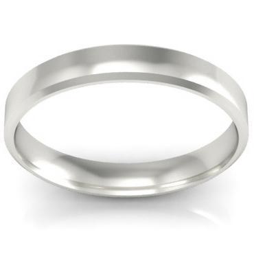Simple Gold Beveled Ring 3mm Plain Wedding Rings deBebians 