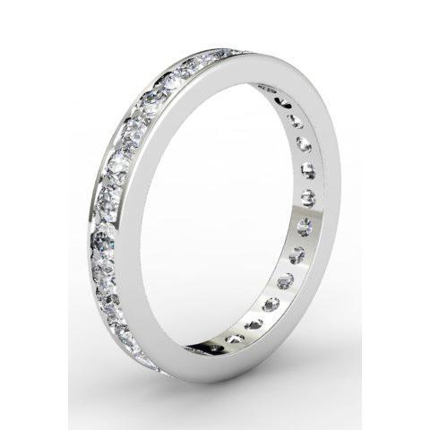 Round Channel Set Diamond Eternity Band - 1.00 carat - I1 Clarity Diamond Eternity Rings deBebians 