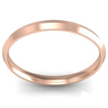 Thin Gold Knife Edge Ring 2mm Plain Wedding Rings deBebians 