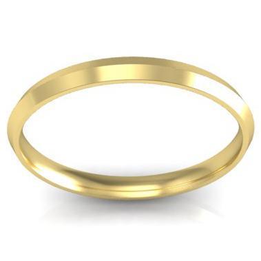 Thin Gold Knife Edge Ring 2mm Plain Wedding Rings deBebians 
