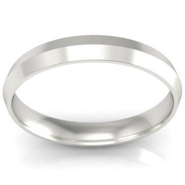 Knife Edge Wedding Band 3mm Plain Wedding Rings deBebians 