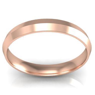 Knife Edge Wedding Band 3mm Plain Wedding Rings deBebians 