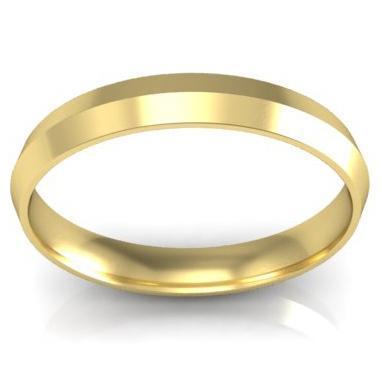 Knife Edge Wedding Band 3mm Plain Wedding Rings deBebians 