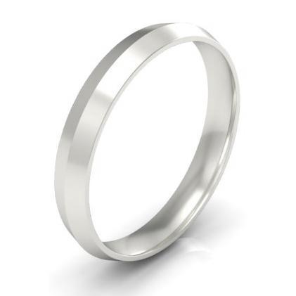 Knife Edge Wedding Band 3mm Plain Wedding Rings deBebians 