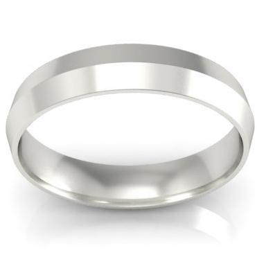 Knife Edge Wedding Ring 4mm Plain Wedding Rings deBebians 